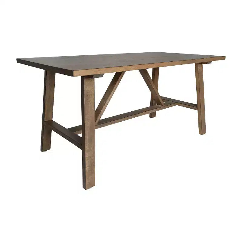 Tavolino da Salotto a Cavalletto in Legno Massello, Design a X, Capacità 136 kg