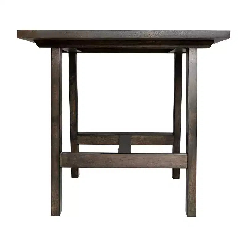 Tavolino Rustico in Legno Massello, Design a Cavalletto con Struttura a X, Capacità 136 kg