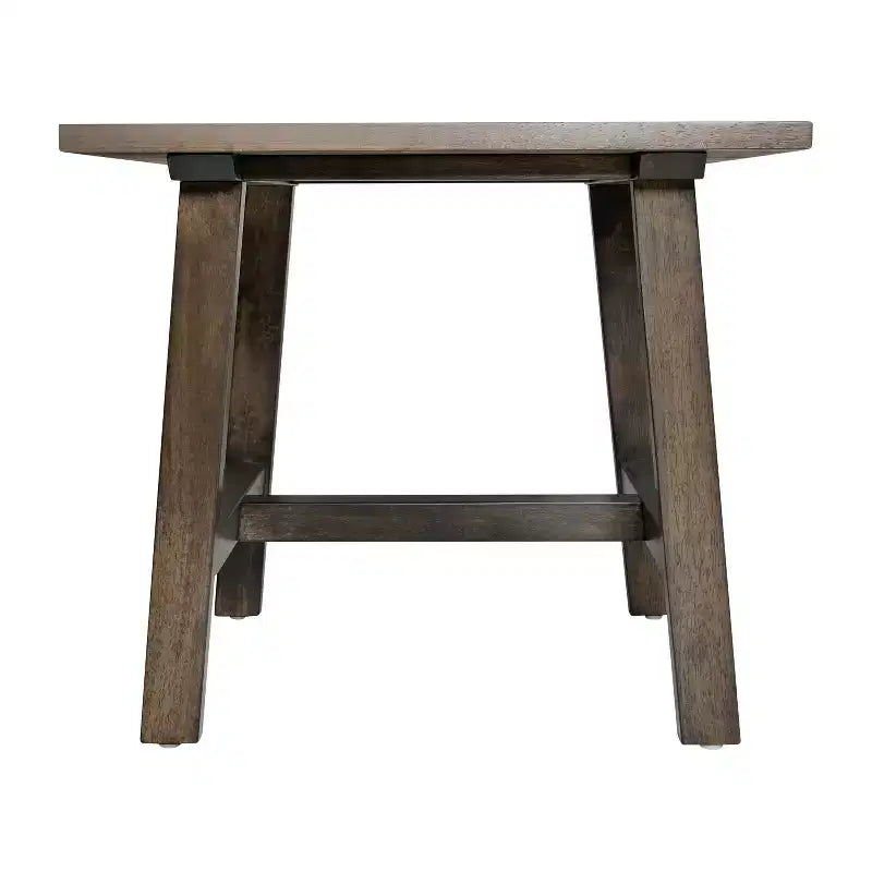 Tavolino Rustico in Legno Massello, Design a Cavalletto con Struttura a X, Capacità 136 kg