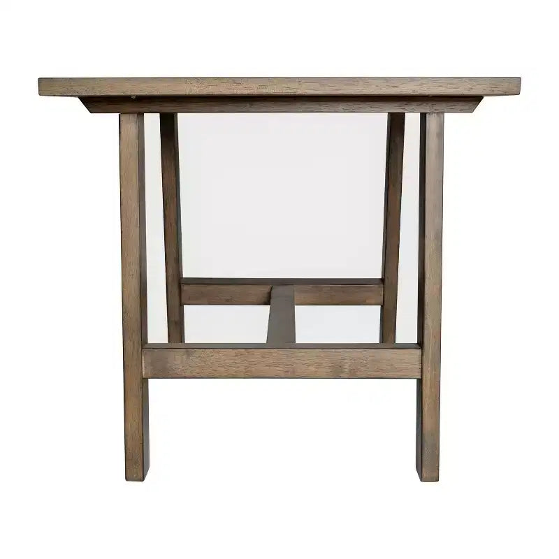 Tavolino Rustico in Legno Massello, Design a Cavalletto con Struttura a X, Capacità 136 kg