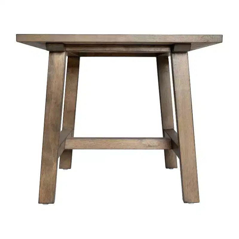 Tavolino Rustico in Legno Massello, Design a Cavalletto con Struttura a X, Capacità 136 kg