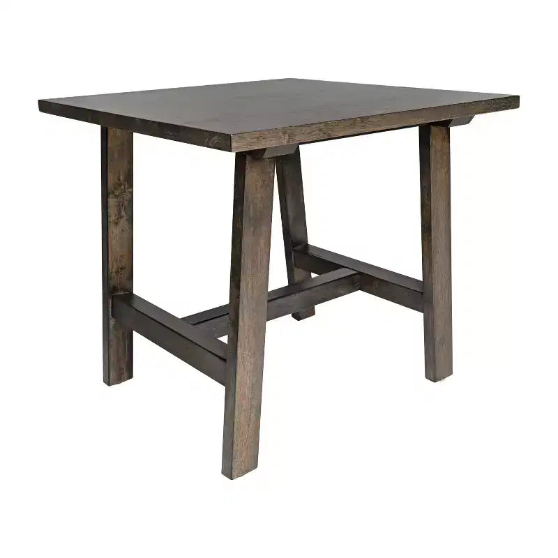 Tavolino Rustico in Legno Massello, Design a Cavalletto con Struttura a X, Capacità 136 kg