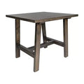 Tavolino Rustico in Legno Massello, Design a Cavalletto con Struttura a X, Capacità 136 kg