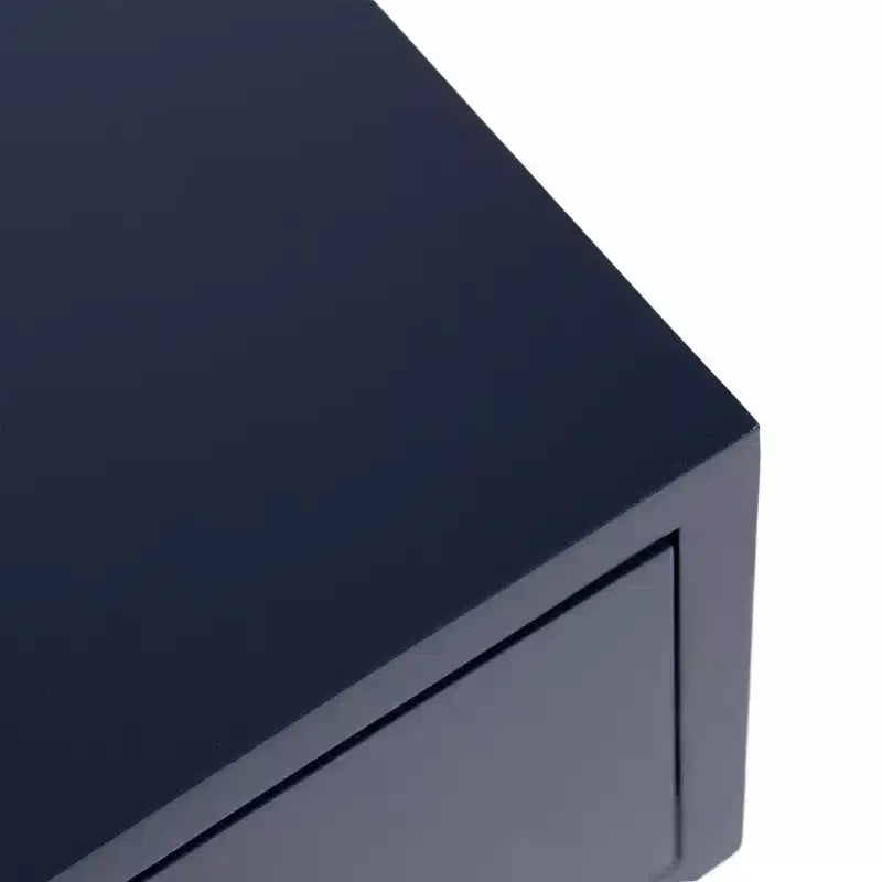 Tavolino Glamour con Cassetto, Blu Navy, 29,8 cm L x 76,2 cm H, Tavolino Salvaspazio
