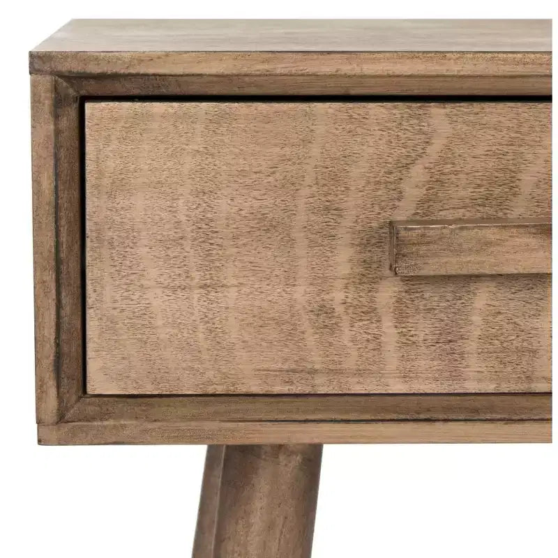 Consolle Mid-Century 3 cassetti, telaio in pino bianco anticato, capacità 22,7 kg