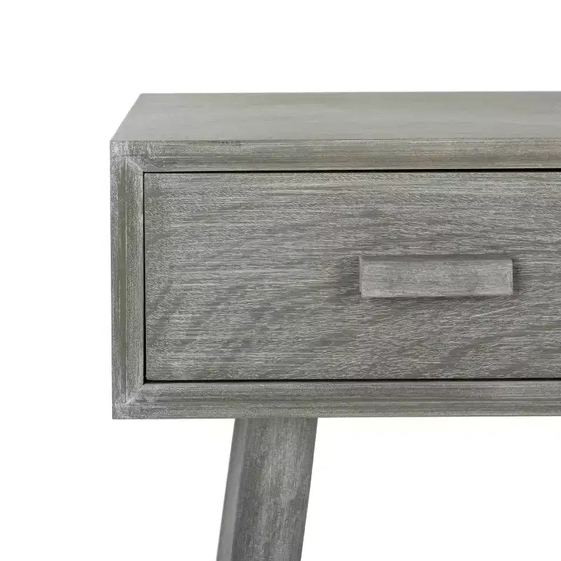 Consolle Mid-Century 3 cassetti, telaio in pino bianco anticato, capacità 22,7 kg