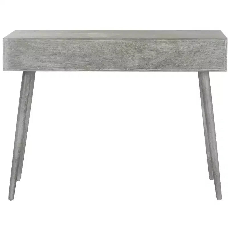 Consolle Mid-Century 3 cassetti, telaio in pino bianco anticato, capacità 22,7 kg