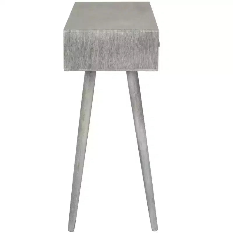Consolle Mid-Century 3 cassetti, telaio in pino bianco anticato, capacità 22,7 kg