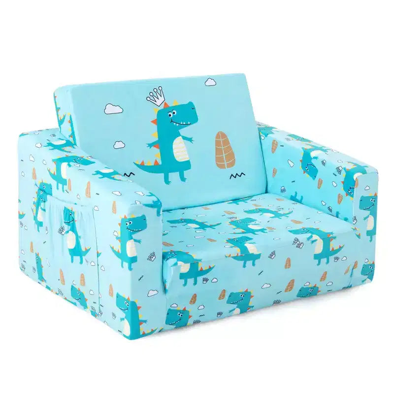 Divano letto convertibile 2 in 1 per bambini, in velluto, per bambini da 0 a 5 anni, capacità 50 kg
