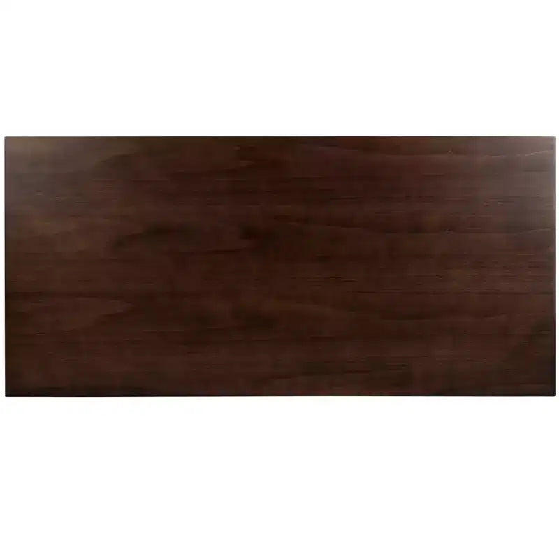 Tavolo da pranzo rettangolare, 6 posti, in mogano nero, 170 cm L x 80 cm P x 75 cm H