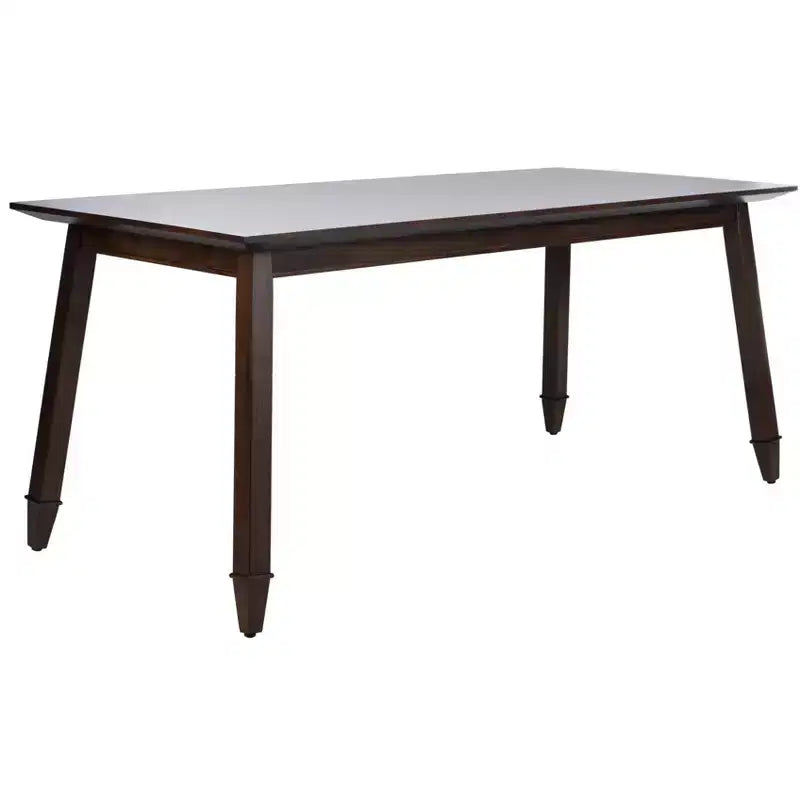 Tavolo da pranzo rettangolare, 6 posti, in mogano nero, 170 cm L x 80 cm P x 75 cm H