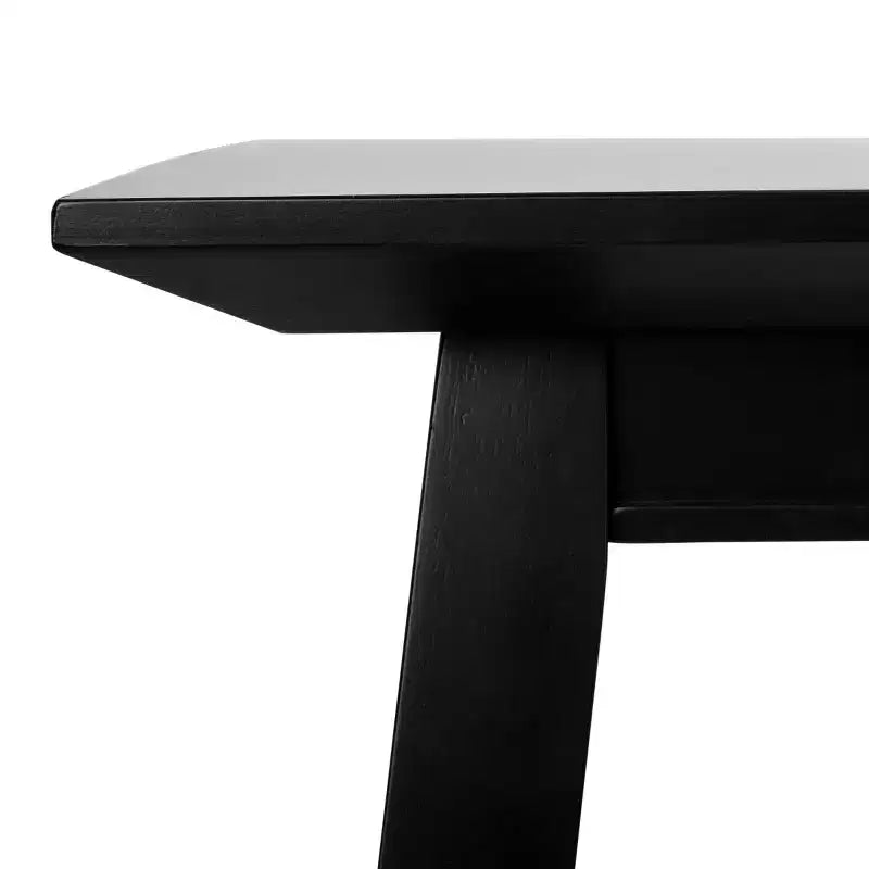 Tavolo da pranzo rettangolare, 6 posti, in mogano nero, 170 cm L x 80 cm P x 75 cm H