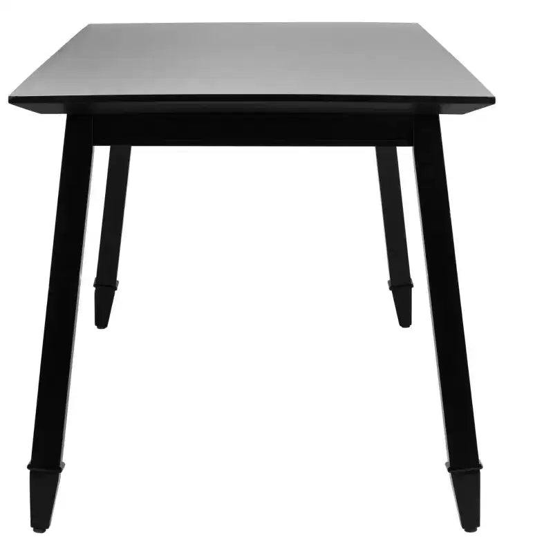 Tavolo da pranzo rettangolare, 6 posti, in mogano nero, 170 cm L x 80 cm P x 75 cm H