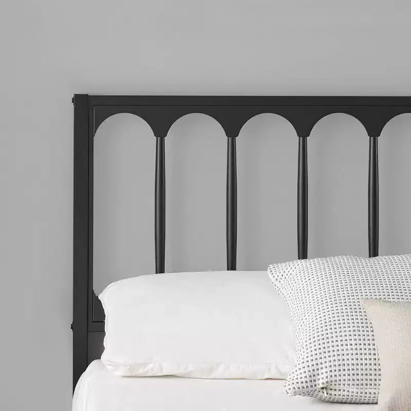Telaio letto a piattaforma in metallo da 14" con testiera, nessuna base a molle richiesta, facile montaggio