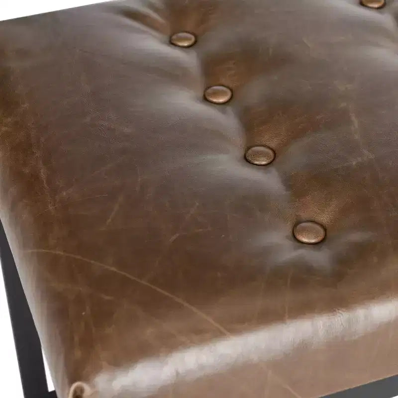 Panca imbottita in lino trapuntato con struttura in metallo, 122 cm L x 46 cm P x 48 cm A, capacità 250 kg