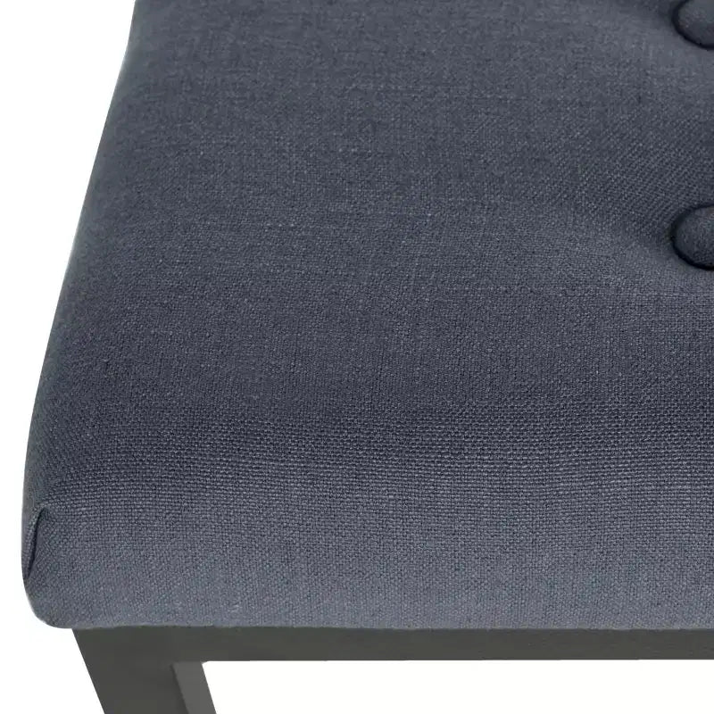 Panca imbottita in lino trapuntato con struttura in metallo, 122 cm L x 46 cm P x 48 cm A, capacità 250 kg