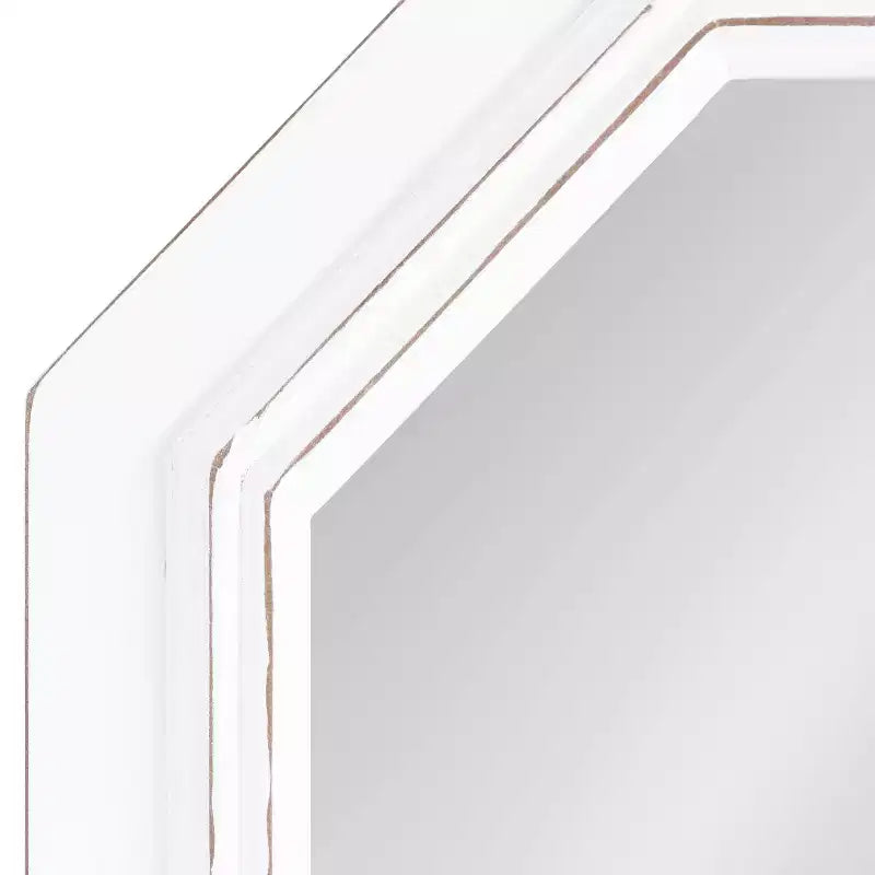 Specchio da parete Palmer Octagon 28x36, cornice in MDF, montaggio a parete