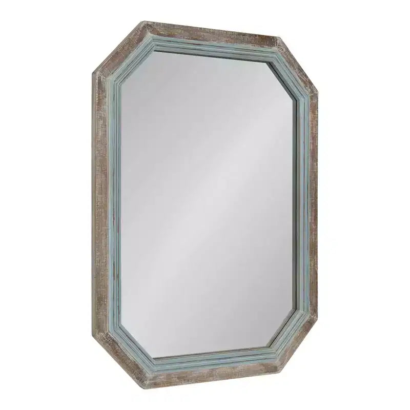 Specchio da parete Palmer Octagon 28x36, cornice in MDF, montaggio a parete