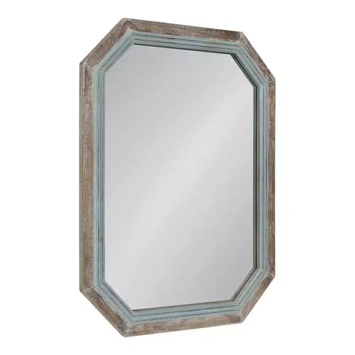 Specchio da parete Palmer Octagon 28x36, cornice in MDF, montaggio a parete