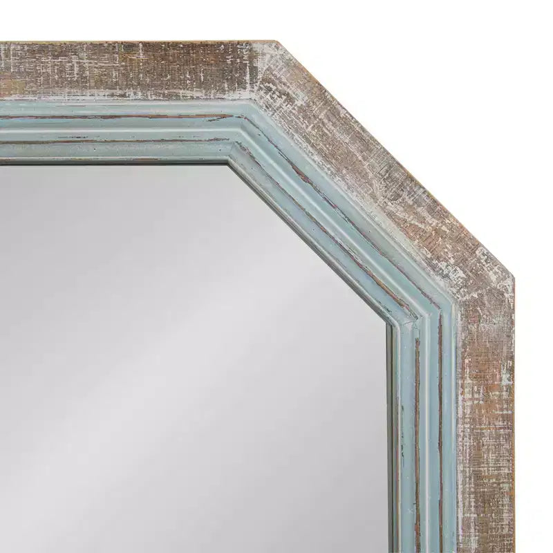 Specchio da parete Palmer Octagon 28x36, cornice in MDF, montaggio a parete