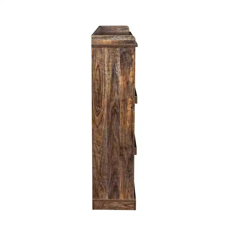 Libreria a 10 cubi autoportante, stile industriale vintage, 134,6 cm L x 119,4 cm H, MDF