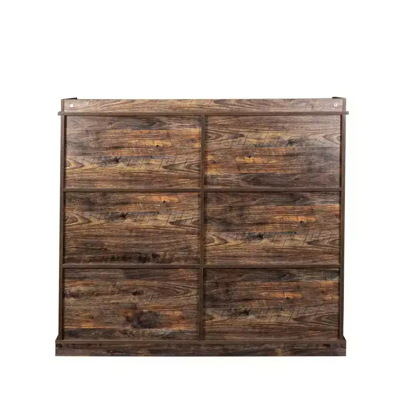 Libreria a 10 cubi autoportante, stile industriale vintage, 134,6 cm L x 119,4 cm H, MDF