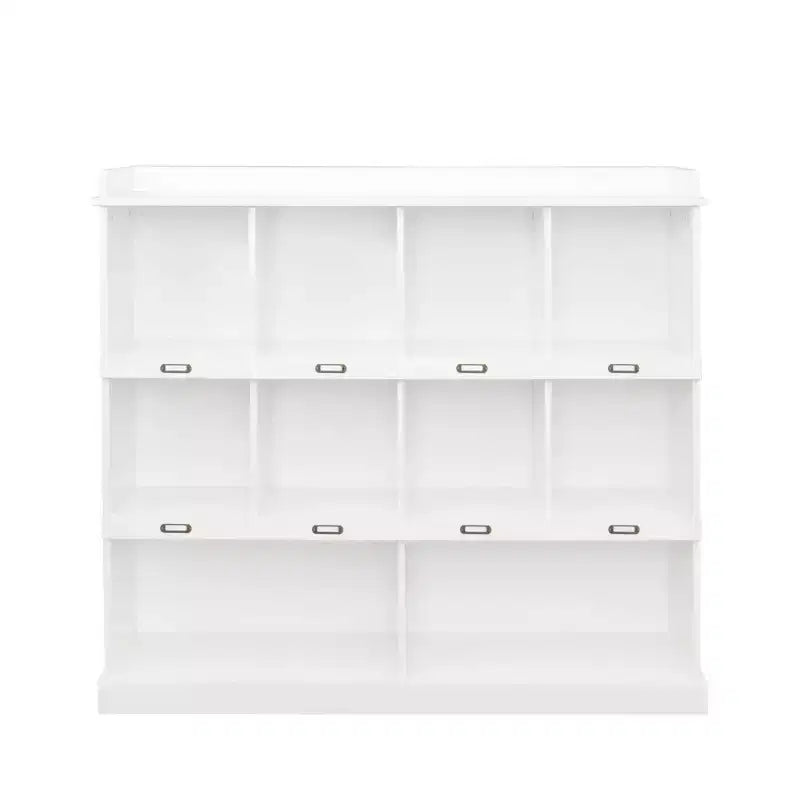 Libreria a 10 cubi autoportante, stile industriale vintage, 134,6 cm L x 119,4 cm H, MDF
