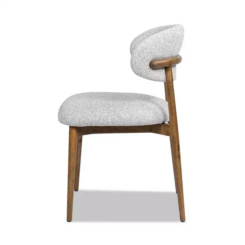 Sedia da Pranzo Moderna Imbottita in Finta Pelliccia di Agnello con Struttura in Legno di Gomma, 52 cm L x 84 cm A, 159 kg