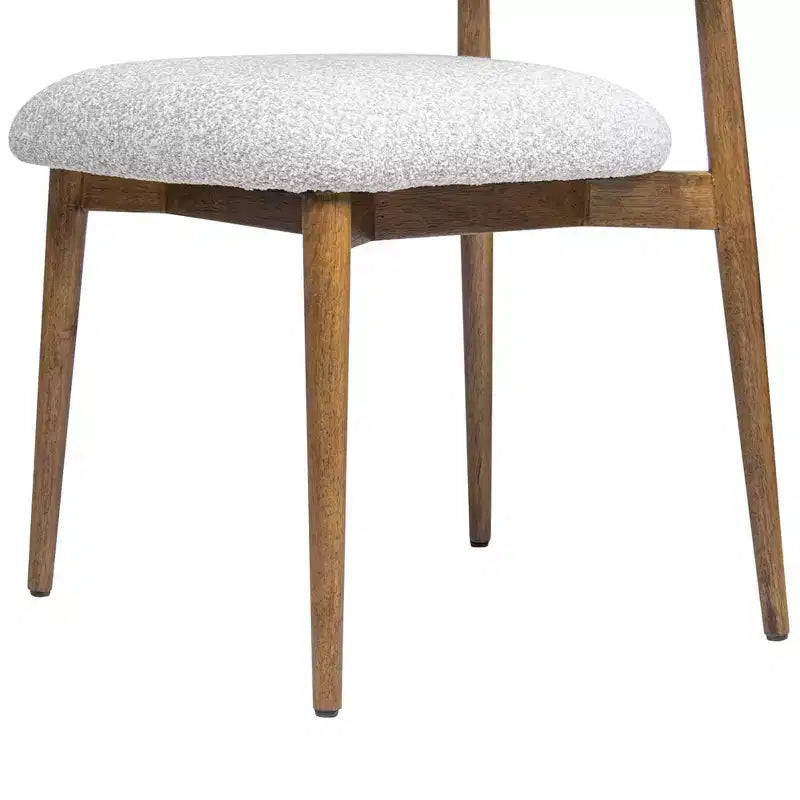 Sedia da Pranzo Moderna Imbottita in Finta Pelliccia di Agnello con Struttura in Legno di Gomma, 52 cm L x 84 cm A, 159 kg
