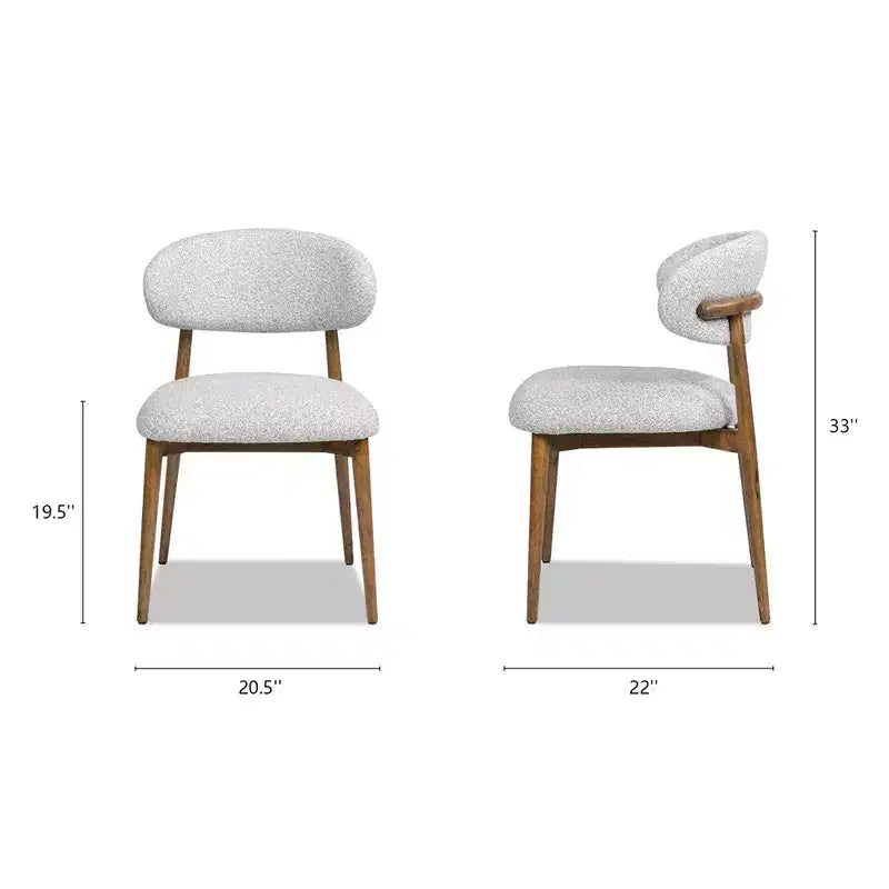 Sedia da Pranzo Moderna Imbottita in Finta Pelliccia di Agnello con Struttura in Legno di Gomma, 52 cm L x 84 cm A, 159 kg