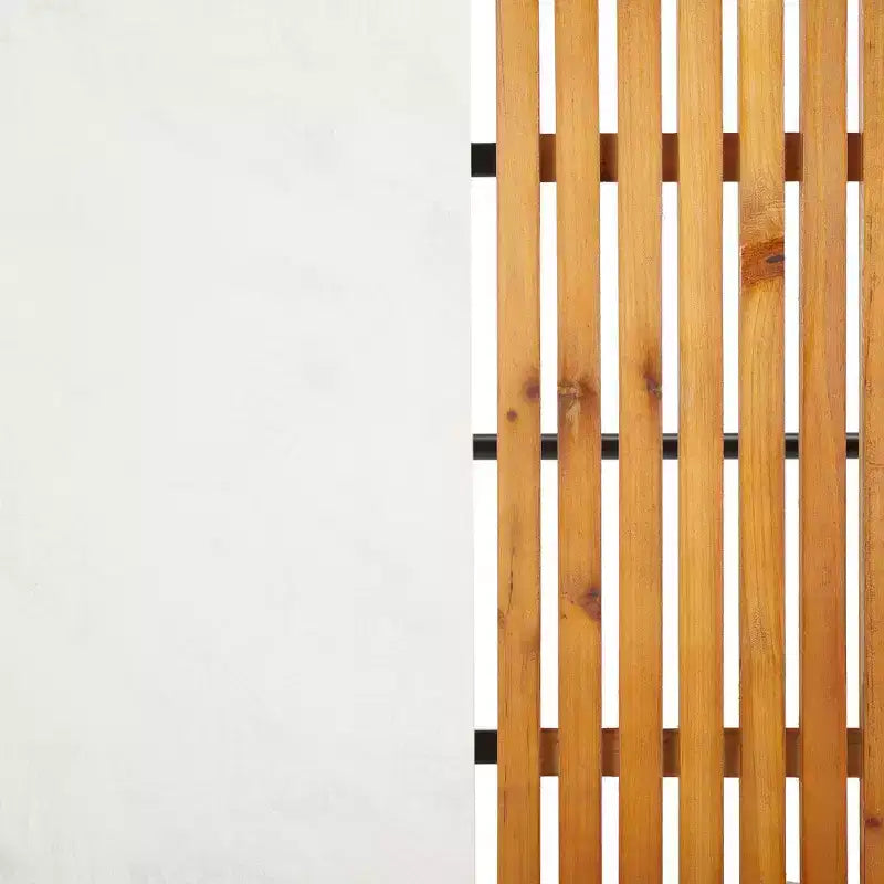 Tavolino da caffè con piano scanalato in legno di abete e base a cavalletto in finto marmo, 106,7 cm L x 59,9 cm P x 41,1 cm H