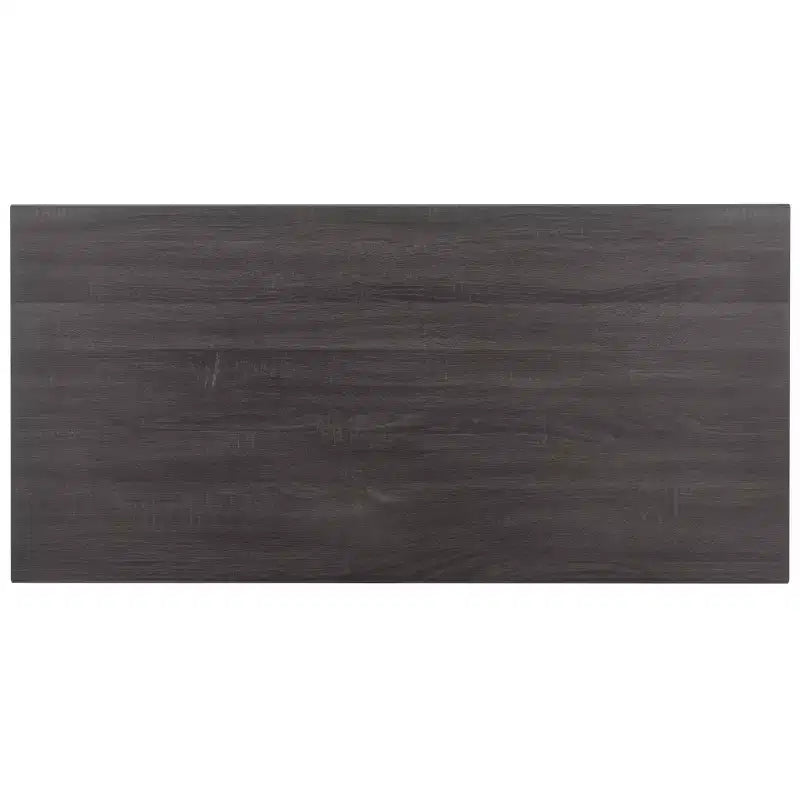 Tavolino da Caffè 2 Ante Ripiano Aperto Facciata a Doghe Legno Nero Distressed, Capacità 82 kg