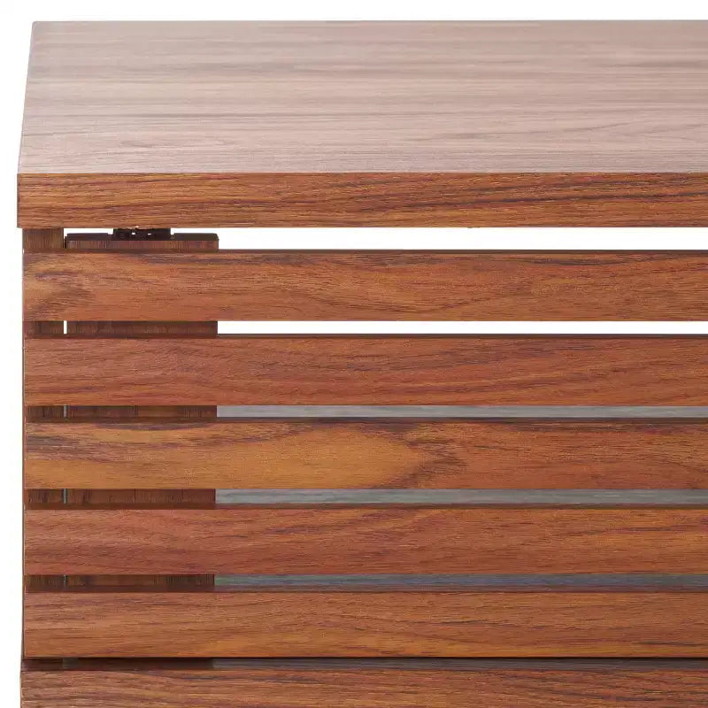 Tavolino da Caffè 2 Ante Ripiano Aperto Facciata a Doghe Legno Nero Distressed, Capacità 82 kg