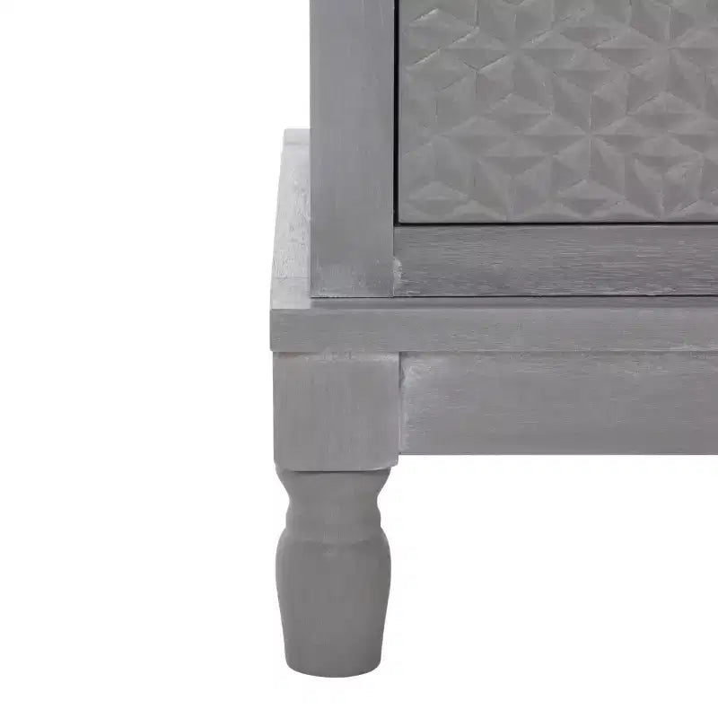 Mobile TV 2 ante 1 ripiano finitura Bianco Lavato Grigio Pino e MDF, Per TV fino a 50", L 120 cm x H 50 cm