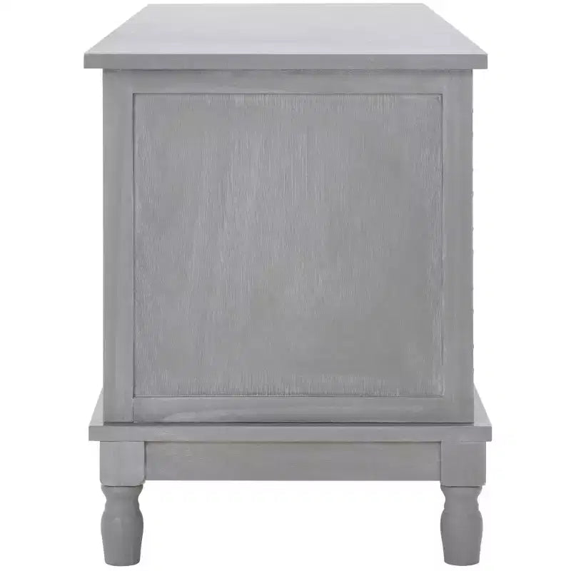 Mobile TV 2 ante 1 ripiano finitura Bianco Lavato Grigio Pino e MDF, Per TV fino a 50", L 120 cm x H 50 cm