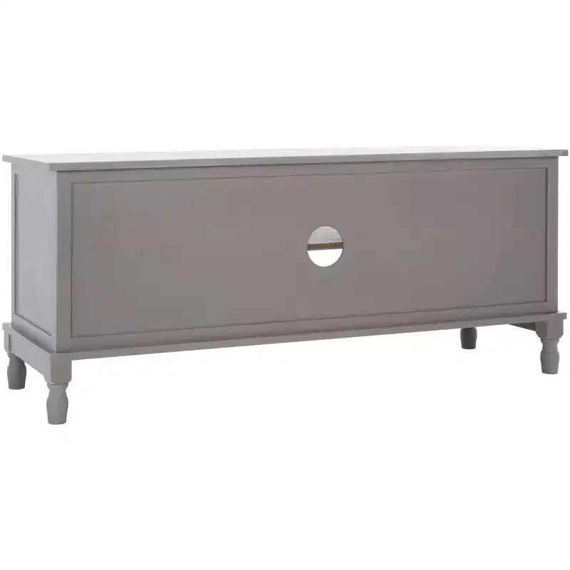 Mobile TV 2 ante 1 ripiano finitura Bianco Lavato Grigio Pino e MDF, Per TV fino a 50", L 120 cm x H 50 cm