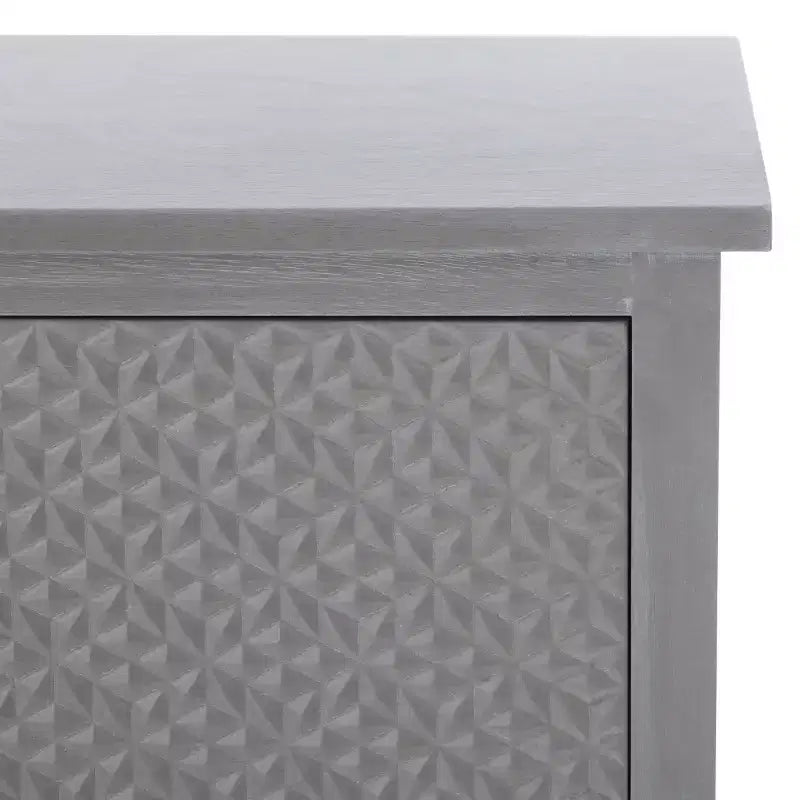 Mobile TV 2 ante 1 ripiano finitura Bianco Lavato Grigio Pino e MDF, Per TV fino a 50", L 120 cm x H 50 cm