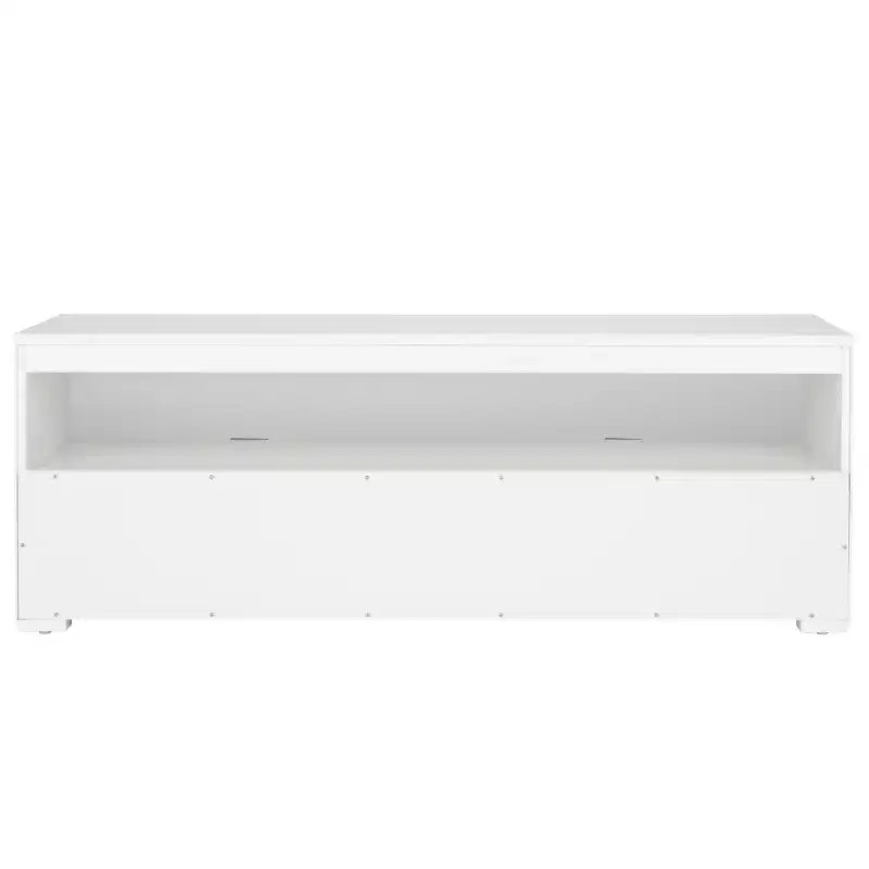 Mobile TV Media con 2 Cassetti Ripiano Aperto Pannelli in Rattan, Adatto a TV fino a 50", 120,65 cm L x 43,18 cm H