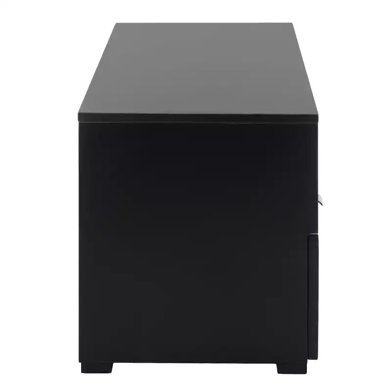 Mobile TV Media con 2 Cassetti Ripiano Aperto Pannelli in Rattan, Adatto a TV fino a 50", 120,65 cm L x 43,18 cm H