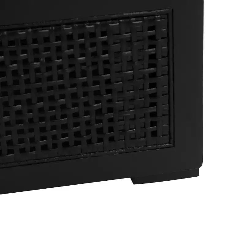 Mobile TV Media con 2 Cassetti Ripiano Aperto Pannelli in Rattan, Adatto a TV fino a 50", 120,65 cm L x 43,18 cm H