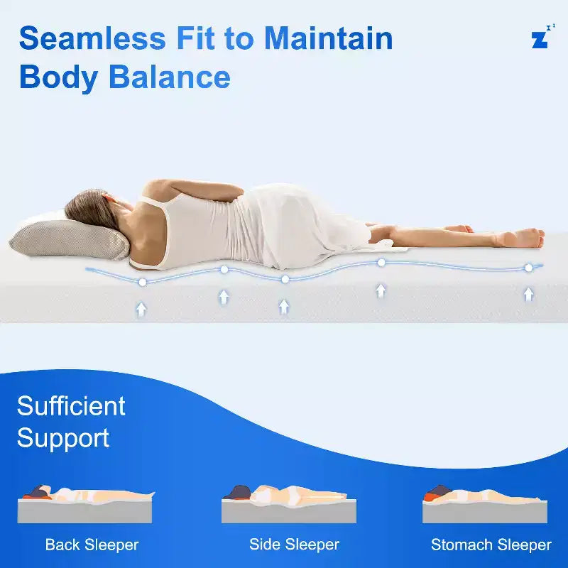Materasso in Memory Foam al Gel e Carbone di Bambù da 6 Pollici, Rigidità Media, Certificato CertiPUR-US, Confezionato in Scatola