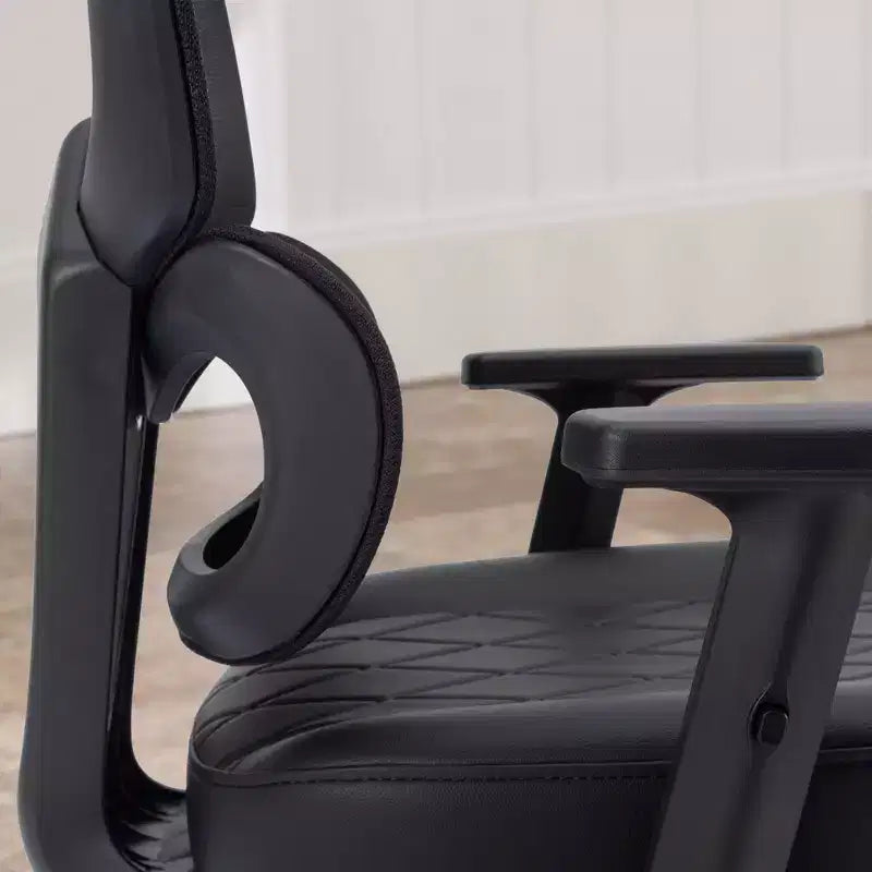Sedia da ufficio ergonomica con schienale alto in rete, poggiatesta e braccioli regolabili, supporto lombare, 150 kg