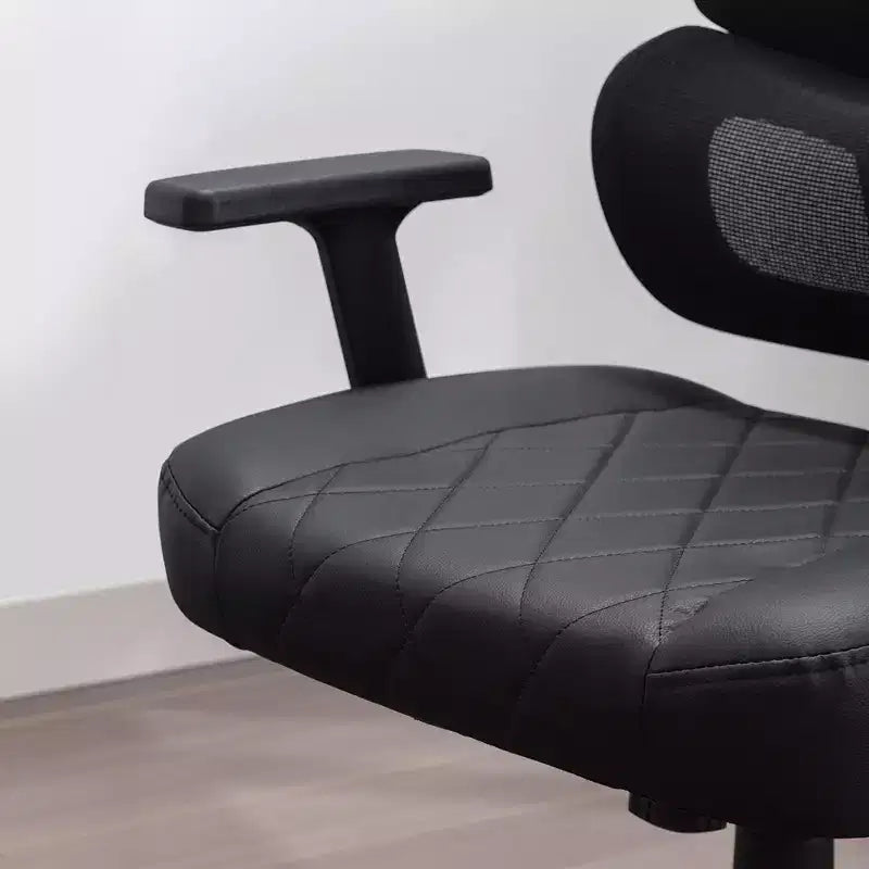 Sedia da ufficio ergonomica con schienale alto in rete, poggiatesta e braccioli regolabili, supporto lombare, 150 kg