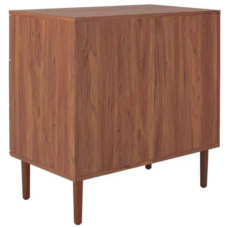 Cassettiera a 3 cassetti con rete in rattan, superficie in legno di gomma, ferramenta antiribaltamento, capacità 79 kg