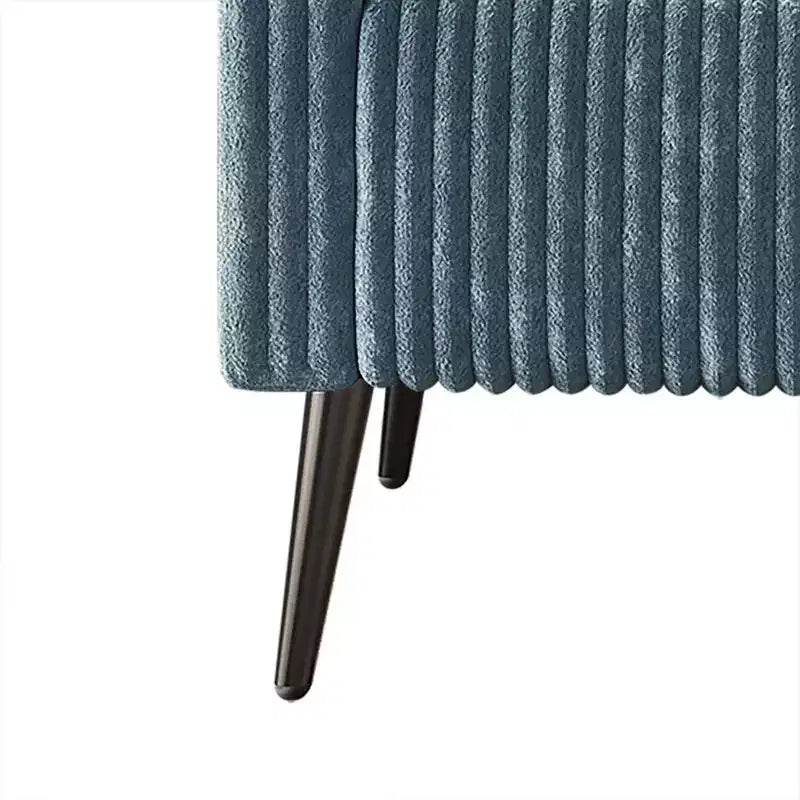 Poltrona d'accento rivestita in velluto con gambe in legno, capacità 113 kg, 77 cm L x 79 cm H