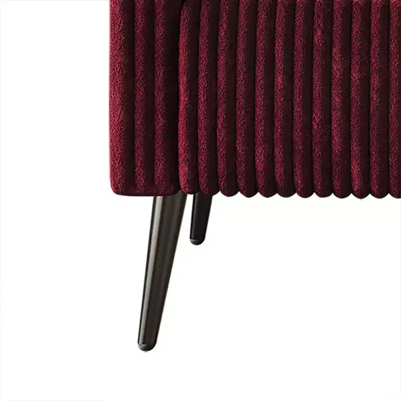 Poltrona d'accento rivestita in velluto con gambe in legno, capacità 113 kg, 77 cm L x 79 cm H