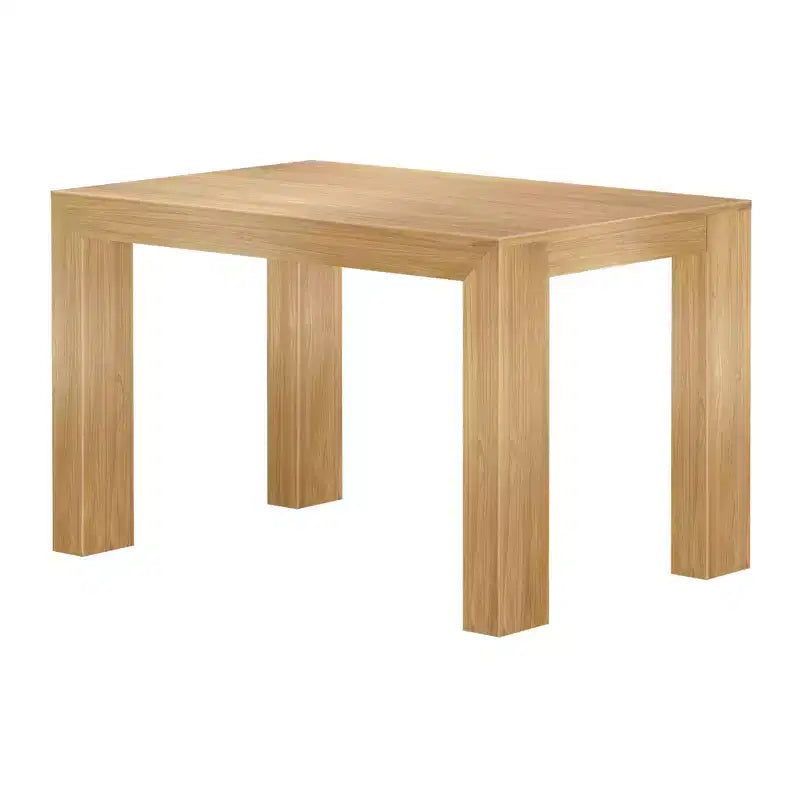 Tavolo da pranzo moderno in legno massiccio da 122 cm, per 4 persone, finitura spazzolata, piano in pino, 122 cm L x 81 cm P x 76 cm H