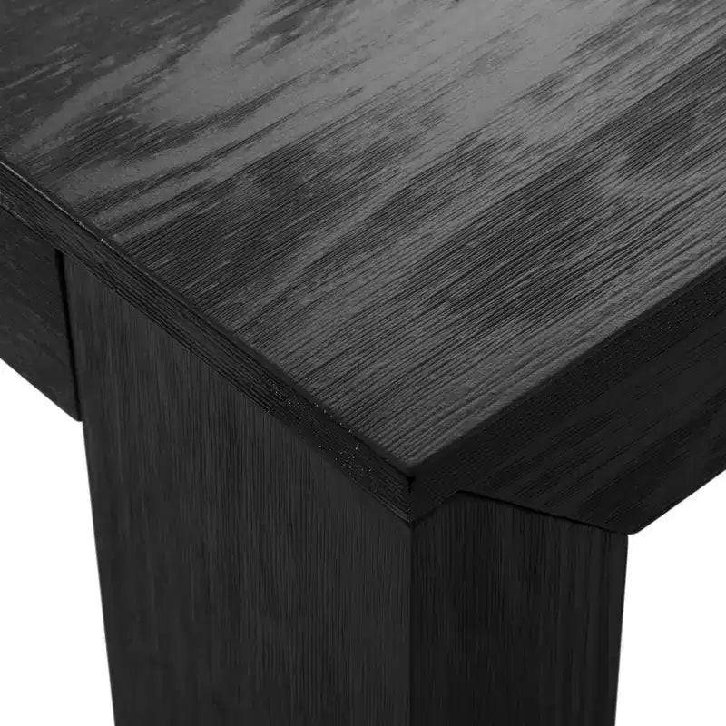 Tavolo da pranzo moderno in legno massiccio da 122 cm, per 4 persone, finitura spazzolata, piano in pino, 122 cm L x 81 cm P x 76 cm H