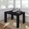 Tavolo da pranzo moderno in legno massiccio da 122 cm, per 4 persone, finitura spazzolata, piano in pino, 122 cm L x 81 cm P x 76 cm H