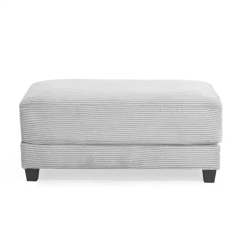 Pouf in velluto a coste oversize, pile a pelo lungo, 110,9 cm L x 73,9 cm P x 47 cm A, capacità 113,4 kg